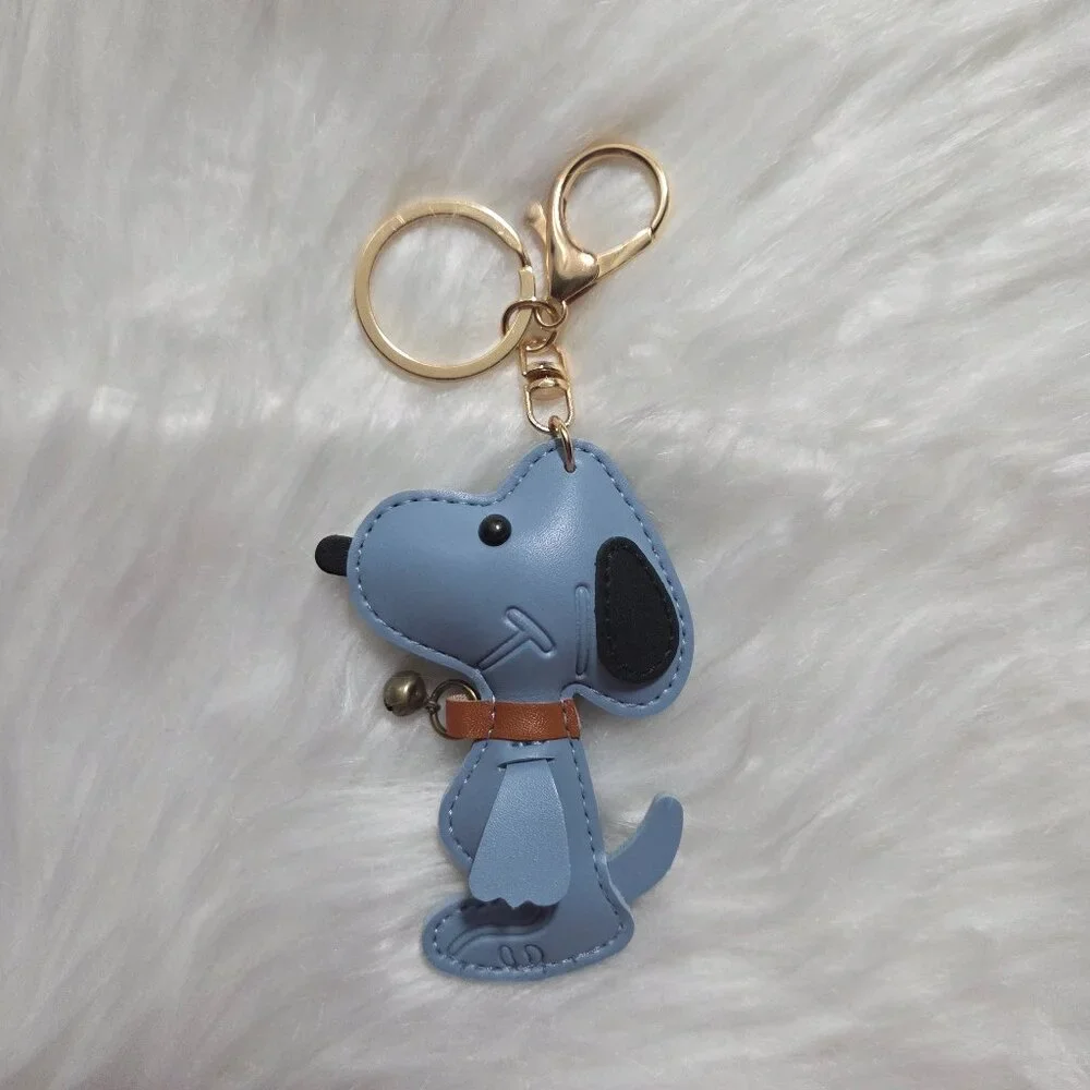 Peanuts Faux Leather Snoopy Keychain